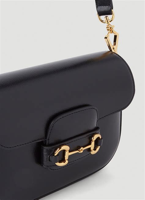 gucci horsebit black|Gucci Horsebit 1955 mini bag in black leather .